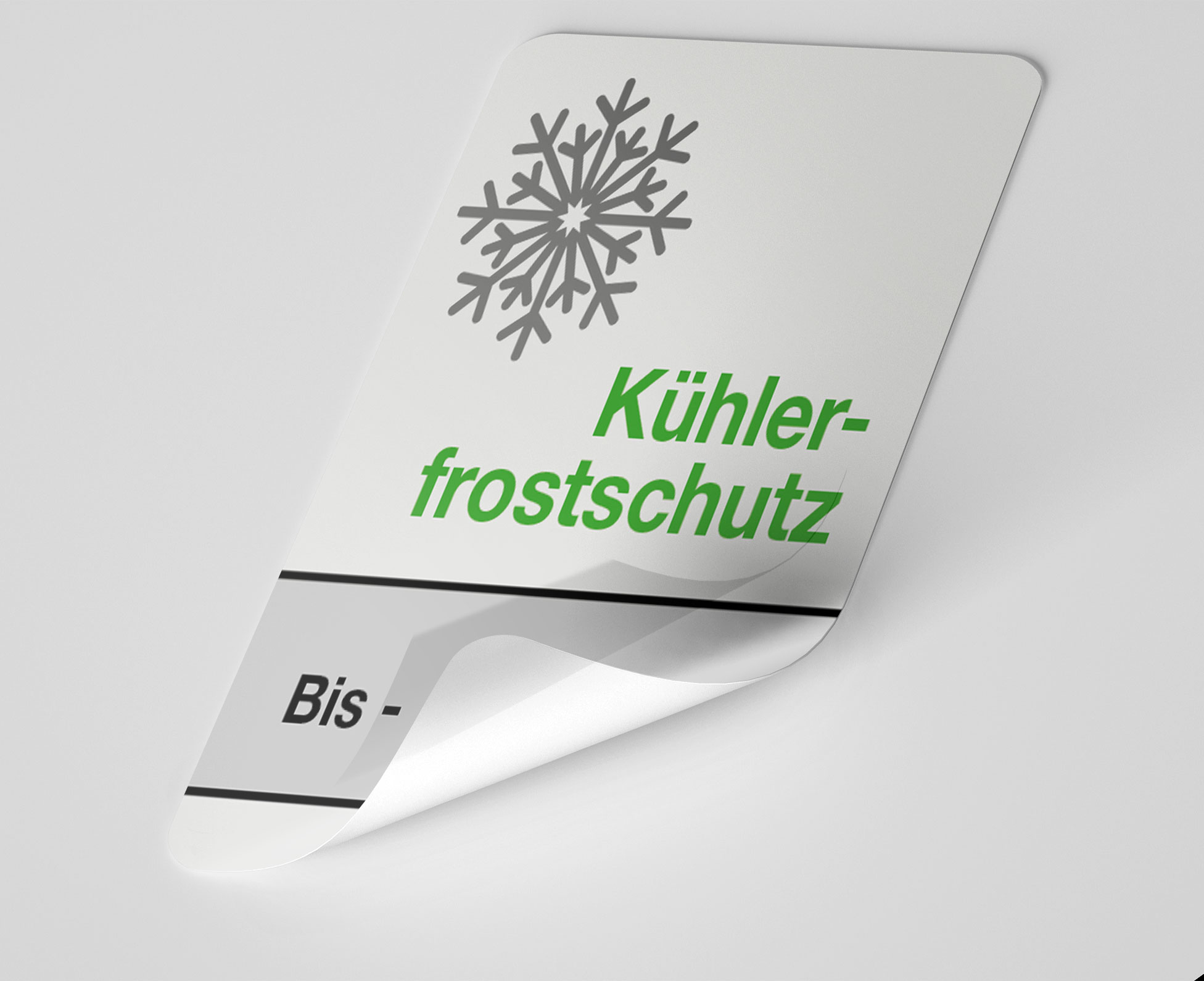 KFZ-Ku¨hlerfrostschutz-Aufkleber Grau 75 Stück Blanko