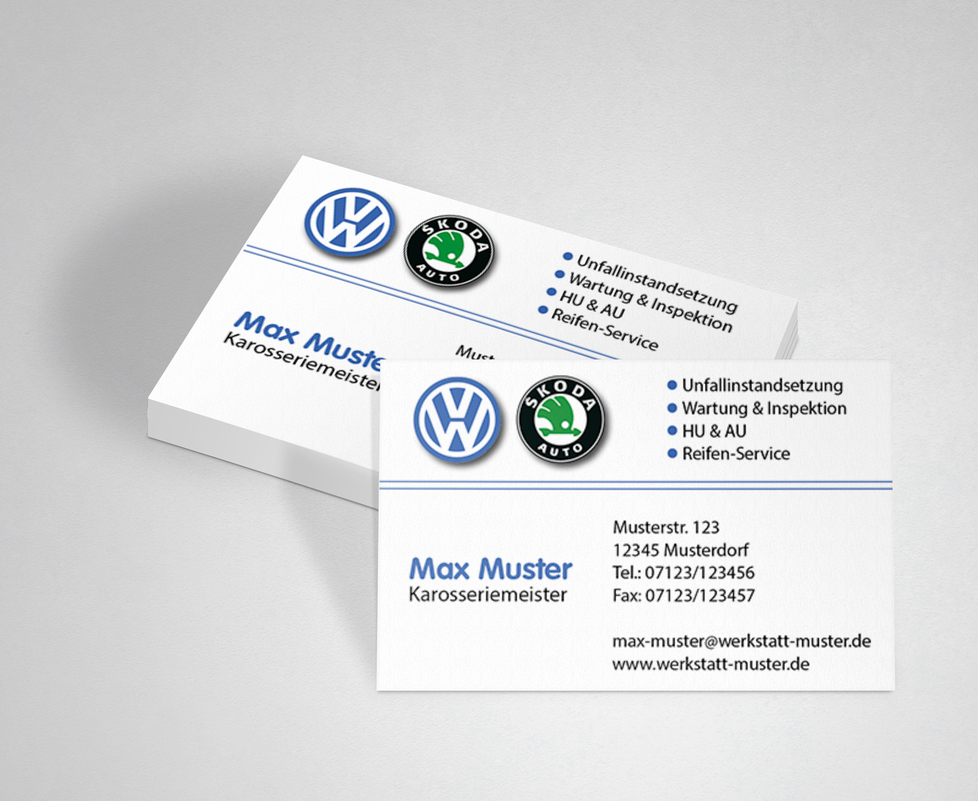 Visitenkarten KFZ Werkstatt Autohaus