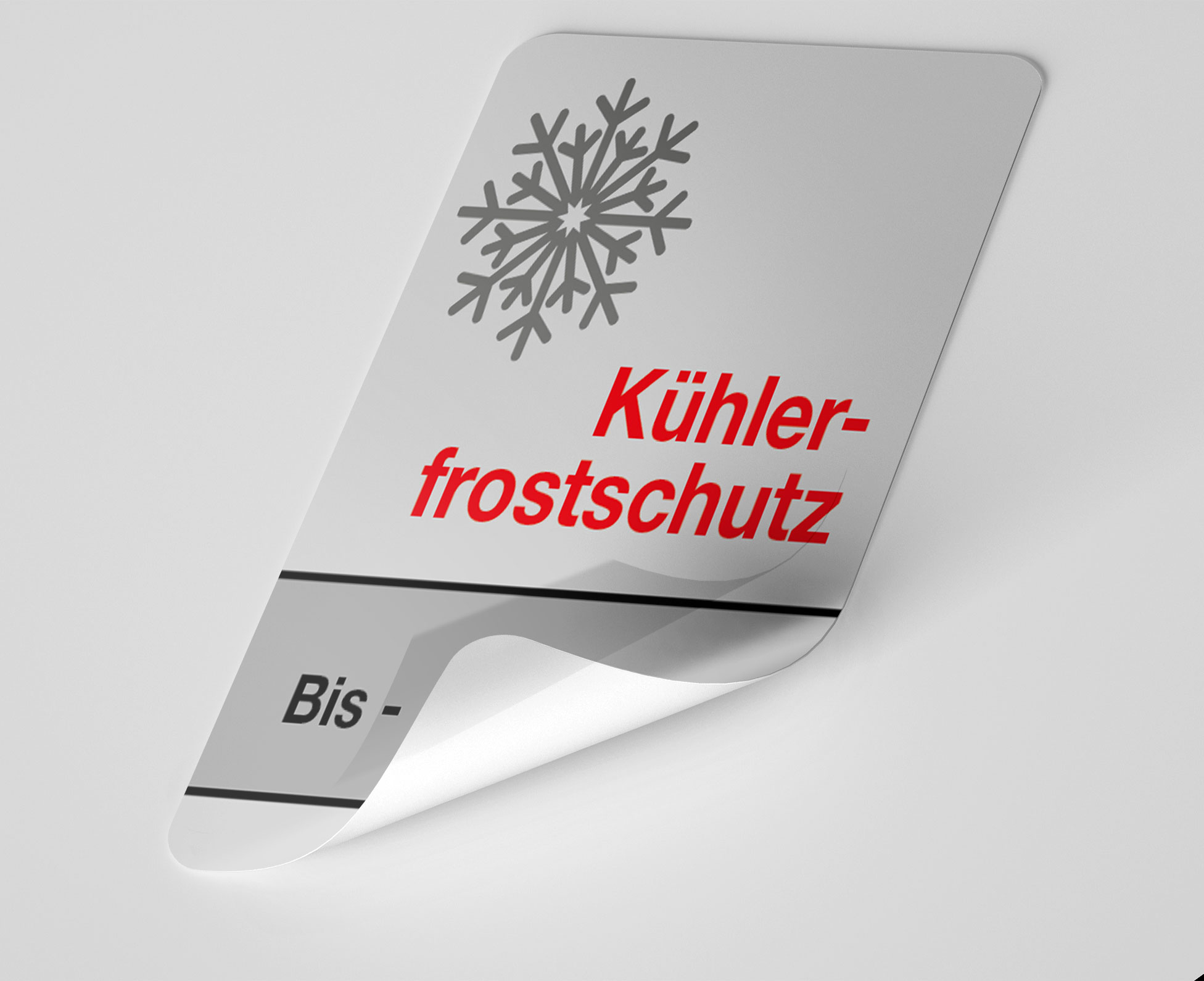KFZ-Ku¨hlerfrostschutz-Aufkleber Dunkel-Grau 150 Stück Blanko