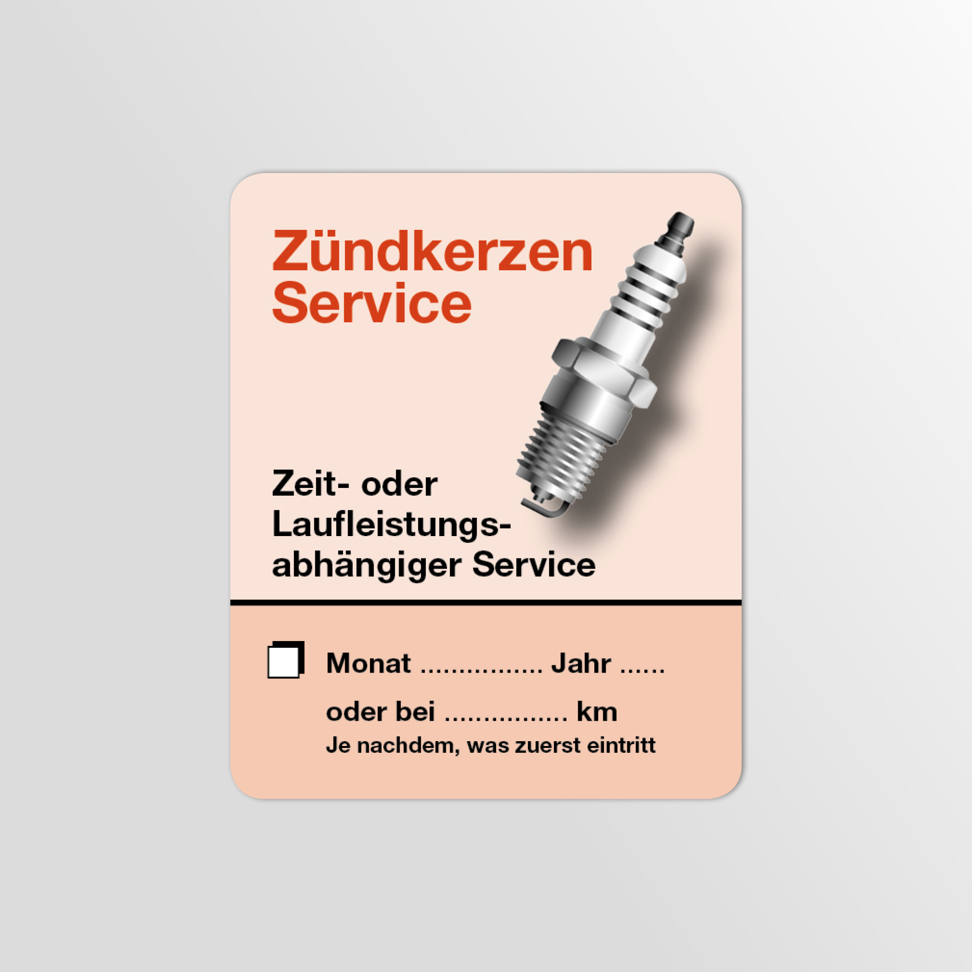 KFZ-Zündkerzen-Aufkleber Rot 150 Stück Blanko