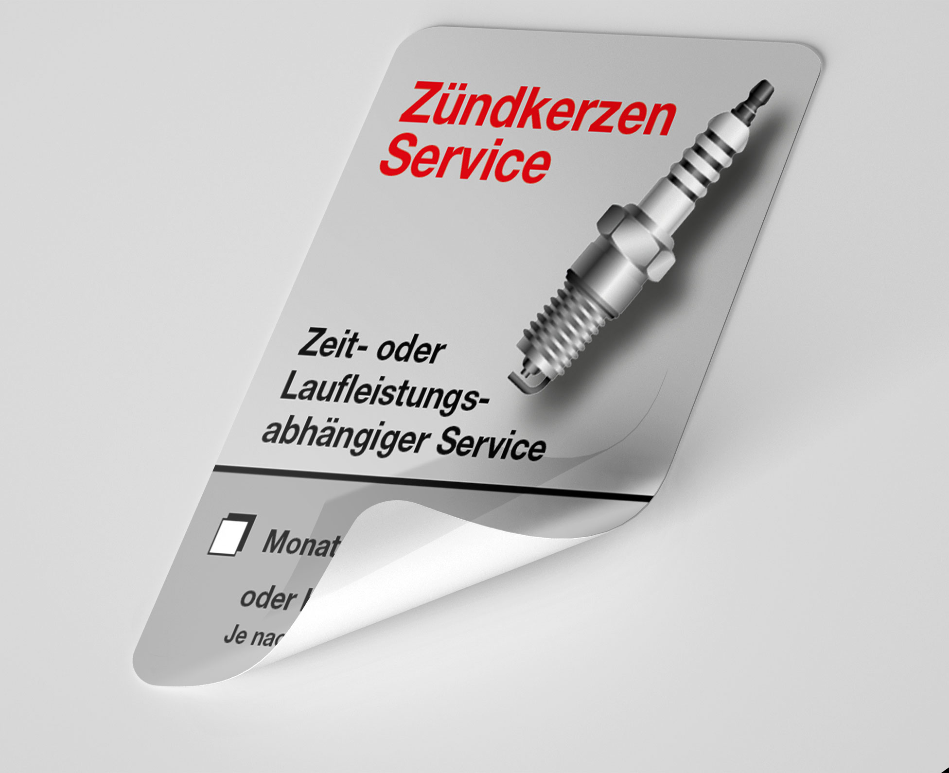 KFZ-Zündkerzen-Aufkleber Dunkel-Grau 200 Stück Blanko