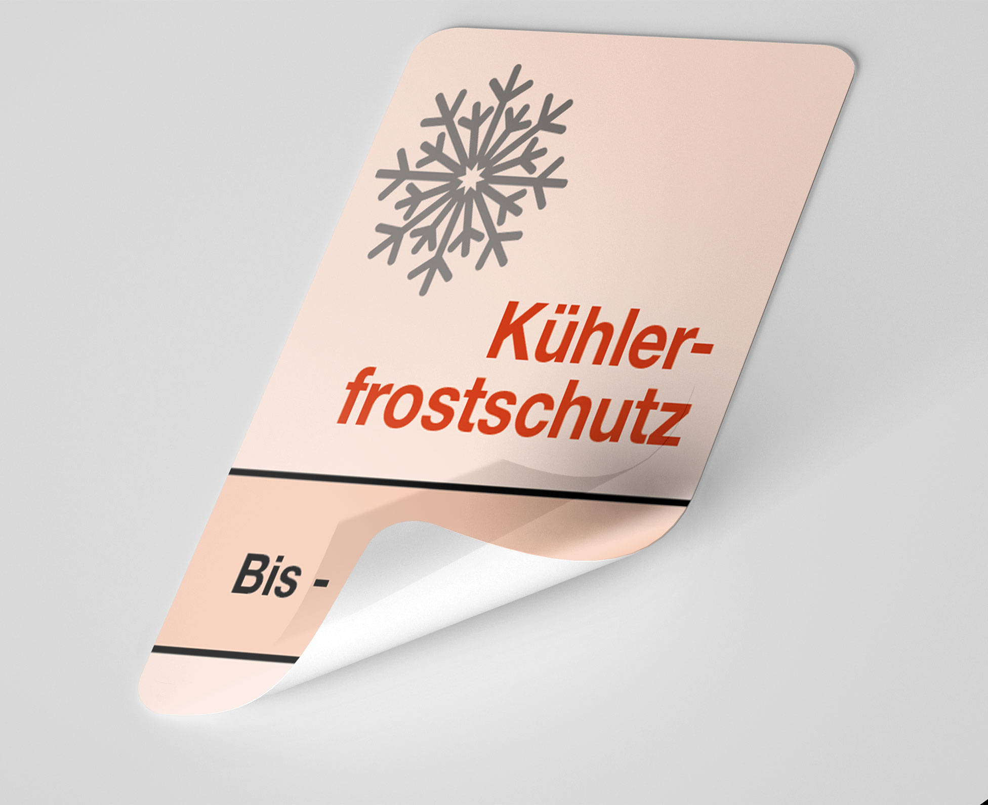 KFZ-Ku¨hlerfrostschutz-Aufkleber Rot 150 Stück Blanko