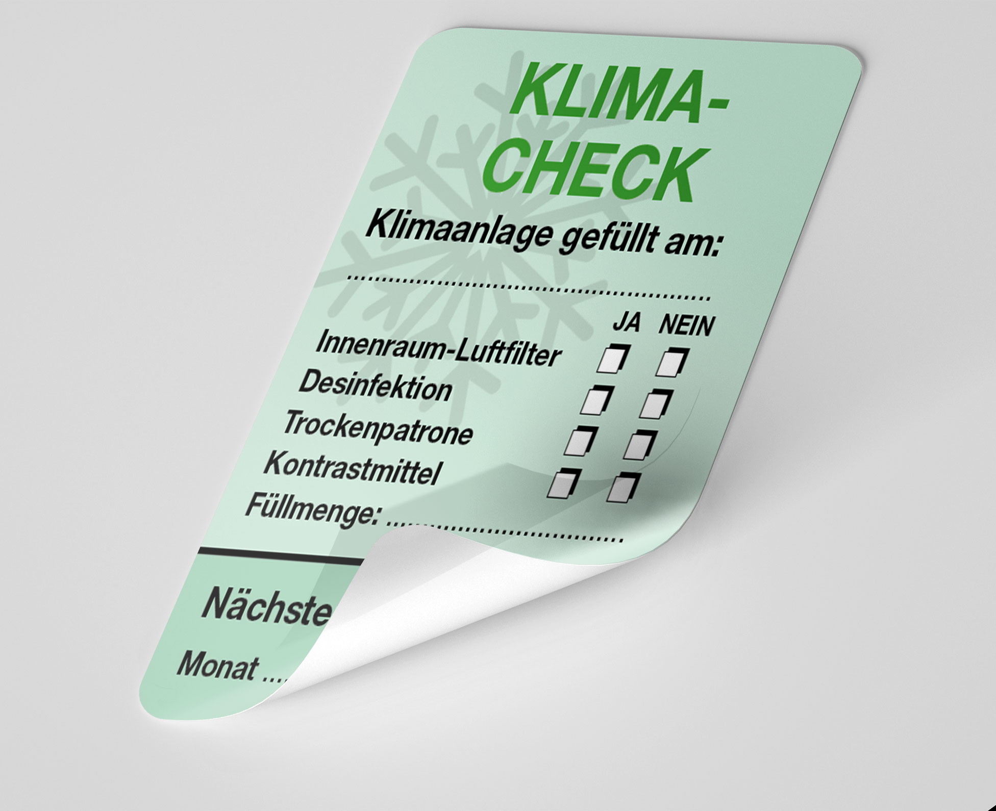 KFZ-Klima-Aufkleber Grün