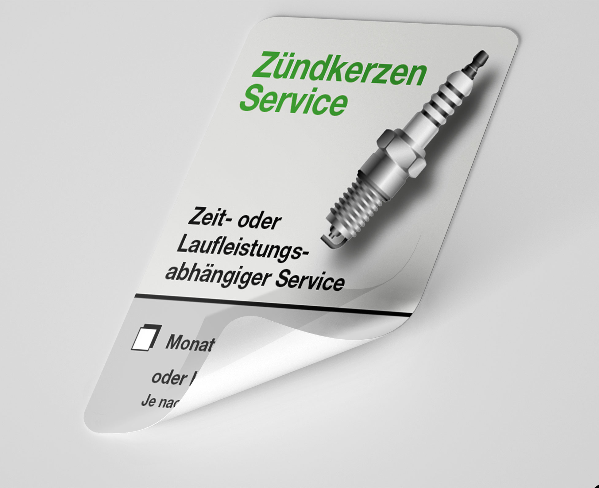 KFZ-Zündkerzen-Aufkleber Grau 25 Stück Blanko