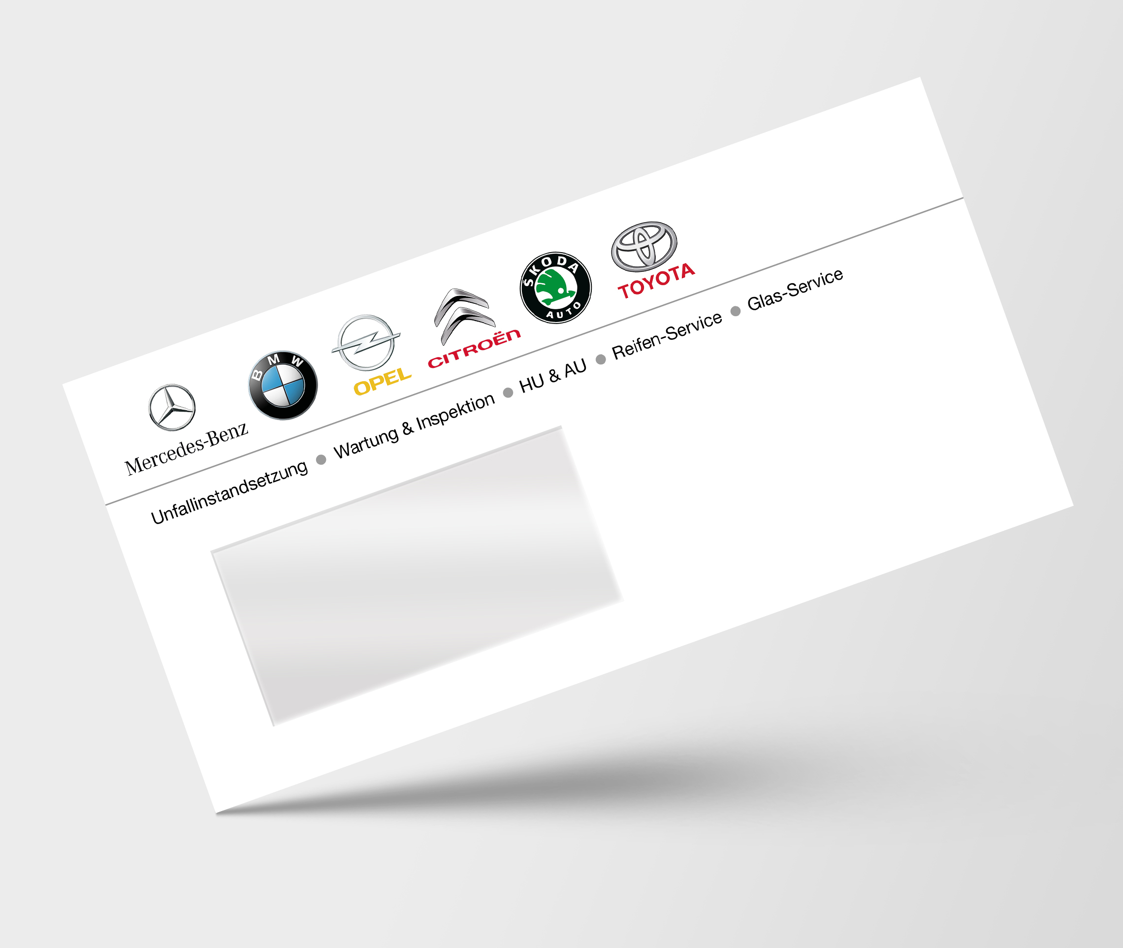 Briefhüllen - Briefumschläge KFZ Werkstatt Autohaus