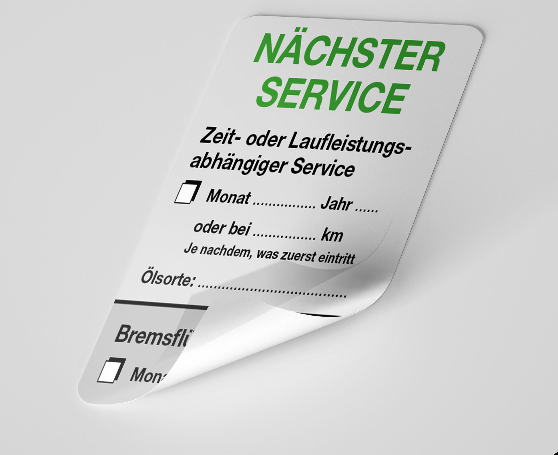 KFZ-Service-Aufkleber Grau 1000 Stück Blanko