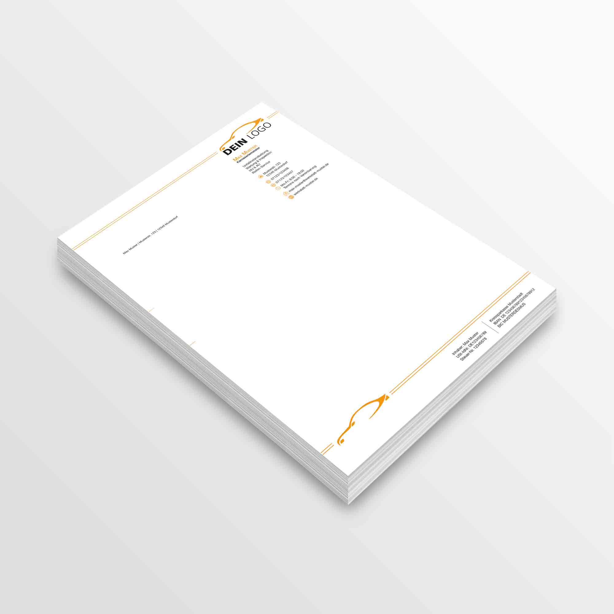 Briefpapier - Briefbögen Variante 2